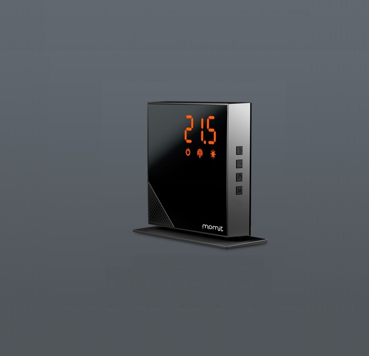 Cronotermostato wifi nero Momit Home Starter Kit con Gateway art.90020