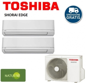 Condizionatore Dual split 10000 + 13000 BTU Inverter Toshiba Shorai Edge R32