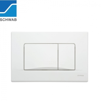 Placca di comando per risciacquo a due quantità bianca Schwab Dots Duo art.257426